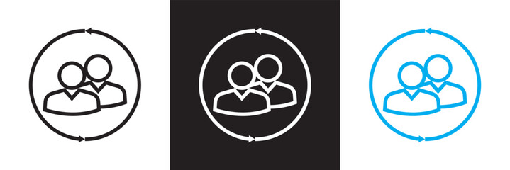 Icons related to recovery. Isolated on white and black background. Vector illustration. EPS 10