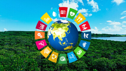 Poster - 森林、空撮、ジャングル、地球、SDGs、サステナブル、自然、資源、グローバル、イメージ、GX、グリーントランスフォーメーション、SX、環境、環境問題、社会、エコロジー、クリーン、グリーン、グリーンカーボン、地球温暖化、温室効果ガス、気候変動、地球環境、環境保護、レジリエンス、持続可能な開発目標、サステナビリティ、ESG投資、CSR、TCFD、エシカル、フェアトレード、ZEV、クライメートジャスティ