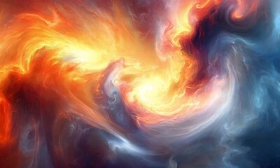 Wall Mural - Glowing nebula with swirling cosmic energy, symbolizing deep space mysteries and stellar phenomena.