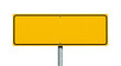 © NguyenHaiPhuong - Blank Yellow Road Sign Brightly Stands. AI Generated