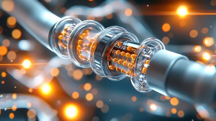 Poster - Futuristic energy transmission event high-tech industry visual content dynamic environment close-up viewpoint conceptual design for innovative solutions