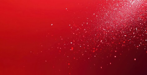 Poster - Vibrant Red Background with Sparkles and Glitter for Art and Design Projects, Perfect for Celebrations, Parties, and Holiday Themes