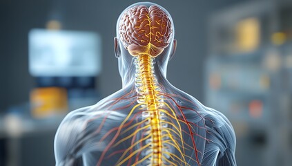 Poster - Human nervous system anatomy in medical setting