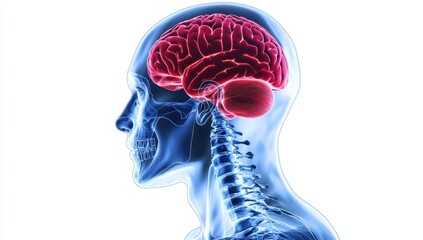Poster - Human Brain Anatomy, Side View