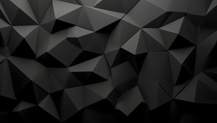 Poster - Abstract dark geometric polygon wall texture