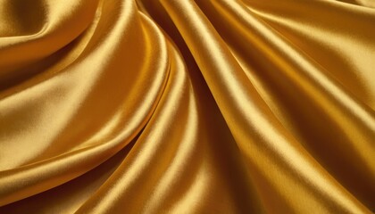 Poster - A close up of a gold silk fabric with a very smooth surface generative ai
1