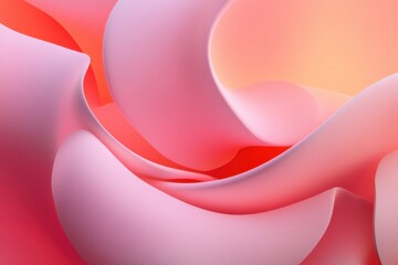 Poster - Swirling hues of soft pinks and peach create a mesmerizing abstract composition in a gentle interplay of light and shadow. Generative AI
