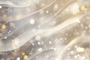 Poster - Glistening waves of light dancing through an ethereal backdrop of soft hues and sparkles in a dreamy atmosphere. Generative AI