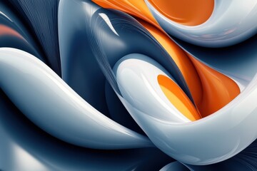 Poster - Colorful fluid patterns swirl together in a mesmerizing dance of shapes and shades. Generative AI