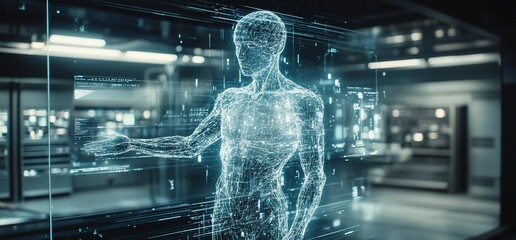 Poster - digital human interacting with interface in lab