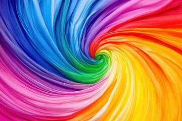 Poster - Vibrant swirl of colors creating an enchanting whirlpool effect in a spectrum of hues during a sunny day. Generative AI