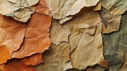 Poster - A close-up of torn paper, showcasing the delicate texture and raw, fragmented edges, perfect for adding an element of texture and intrigue to design projects.