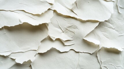 Poster - A close-up shot of torn paper, capturing the texture and intricate details of the jagged edges, creating a compelling background for creative studio design projects.