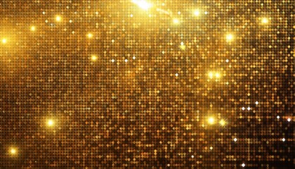 Poster - golden sequin curtain with sparkling lights, shimmering festive backdrop for glamorous events, luxury celebration design


