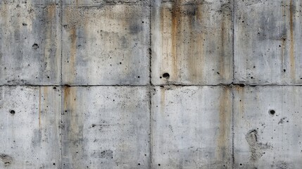 Poster - A weathered concrete wall with textured surfaces and delicate details, showcasing the raw beauty of industrial architecture