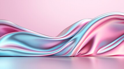 Poster - Holographic gradient shimmer, soft rainbow hues shifting across a glossy surface, futuristic and elegant, delicate light reflections, ultra-modern design, high-resolution digital aesthetics