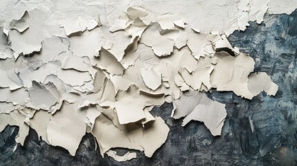 Poster - Torn paper forms an intriguing texture with jagged edges, providing a dynamic backdrop for creative design or studio work, evoking a sense of imperfection and artistry.