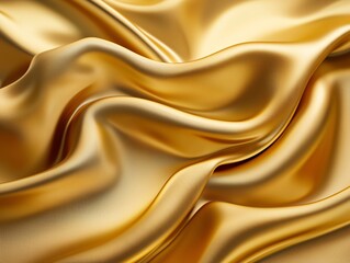 Poster - metallic gold and silver gradient, smooth reflective sheen, futuristic elegance, luxurious transitio