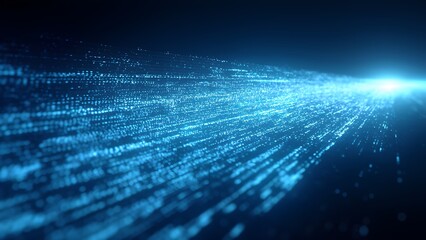 Poster - Dynamic data stream visualization digital realm graphic representation high-tech environment abstract perspective conceptual art