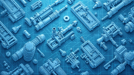 Poster - abstract technological background . Generative AI