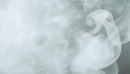 Aufkleber - ethereal swirling white mist on a dark background, abstract fog texture with soft flowing shapes, ideal for overlays and atmospheric design

