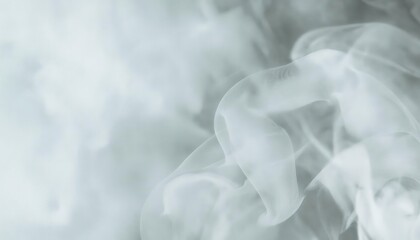 Aufkleber - ethereal swirling white mist on a dark background, abstract fog texture with soft flowing shapes, ideal for overlays and atmospheric design

