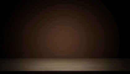 Poster - empty wooden stage with warm spotlight in darkness, theater performance background, dramatic minimalist scene for design

