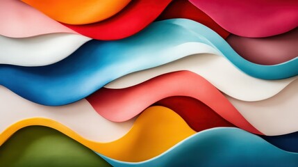 Poster - An abstract swirl of colors in a smooth layered pattern creates a captivating visual experience, blending different hues harmoniously to invoke emotional depth and creativity.