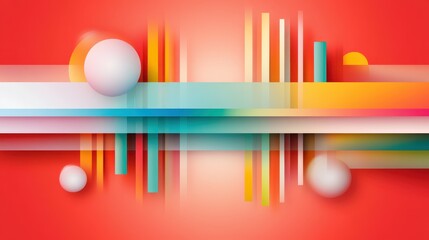 Poster - An energetic abstract composition filled with colorful shapes, offering a dynamic visual experience that showcases the joy and fluidity of modern graphic design.