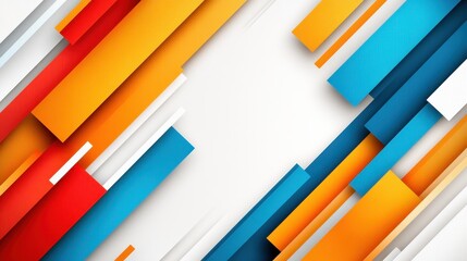 Poster - This artwork features a bright and modern arrangement of colored shapes and lines, portraying energy and creativity, an ideal choice for contemporary decor.
