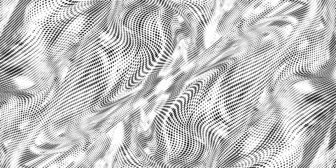 Wall Mural - White and black halftone dots pattern gradient color grunge texture background. Pop art comic sport style vector illustration. eps 10