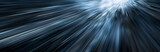 Dynamiczne niebiesko-białe promienie światła w ruchu – abstrakcyjna ilustracja prędkości i energii