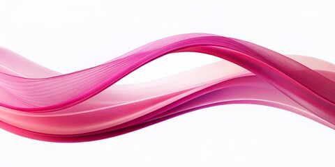 Poster - Abstract Pink Wave Flowing Lines Minimalist Background