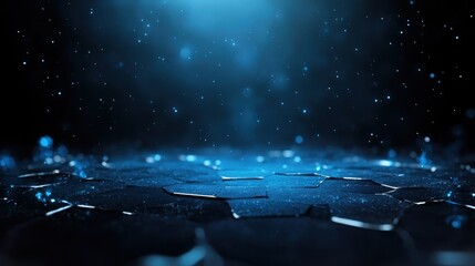 Poster - The image features a dark, glimmering surface dotted with sparkling lights, creating an atmosphere of mystery and allure that beckons viewers to explore its depths.