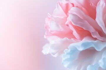Poster - Delicate pastel watercolor strokes blend softly into an ethereal background, evoking a dreamy atmosphere with subtle floral shapes and ample space for creative text