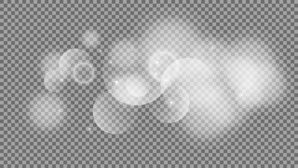 Wall Mural - bokeh circles on transparent background