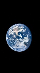 azure marble of existence: a breathtaking vista of earth from space, showcasing its vibrant continen