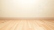 © wannathon - Minimalist Room with Light Neutral Walls and Smooth Wooden Floor in Bright Natural Light