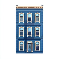 Poster - a contemporary architectural design is showcased by the modern apartment building's facade, which fe