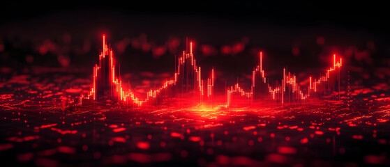 Poster - Red market crash graph