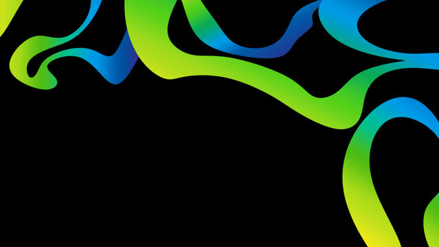 Abstract shape of rainbow colored curved lines with background. Abstract wavy colorful lines