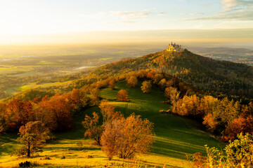 Herbstlicher Sonnenuntergang - Burg Hohenzollern