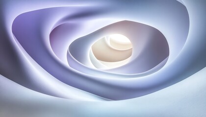 Aufkleber - Abstract Background, 3D Delicate Gentle Light Wave, Elegant Minimalist Monochromatic Colors