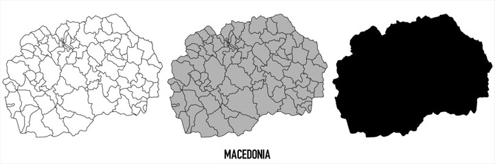  High detailed vector map - Macedonia
