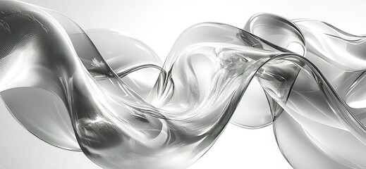 Poster - Fluid and transparent design elements create an elegant visual composition in a light setting