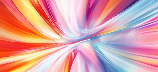 Poster - Vibrant abstract swirl of colors in dynamic motion with smooth gradients, copy space for text