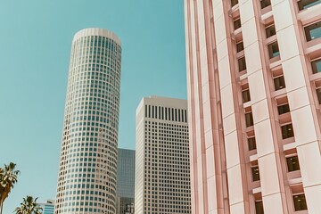 Poster - in a close-up abstract representation, a building's intricate lines and diverse colors are displayed