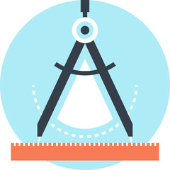 Precision flat web icon