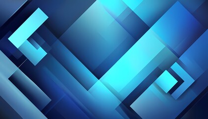 Poster - Dynamic blue geometric shapes abstract design digital art modern environment aesthetic view visual concept for creativity