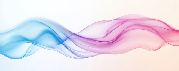 Poster - Colorful abstract wave design in blue and pink tones for modern backgrounds